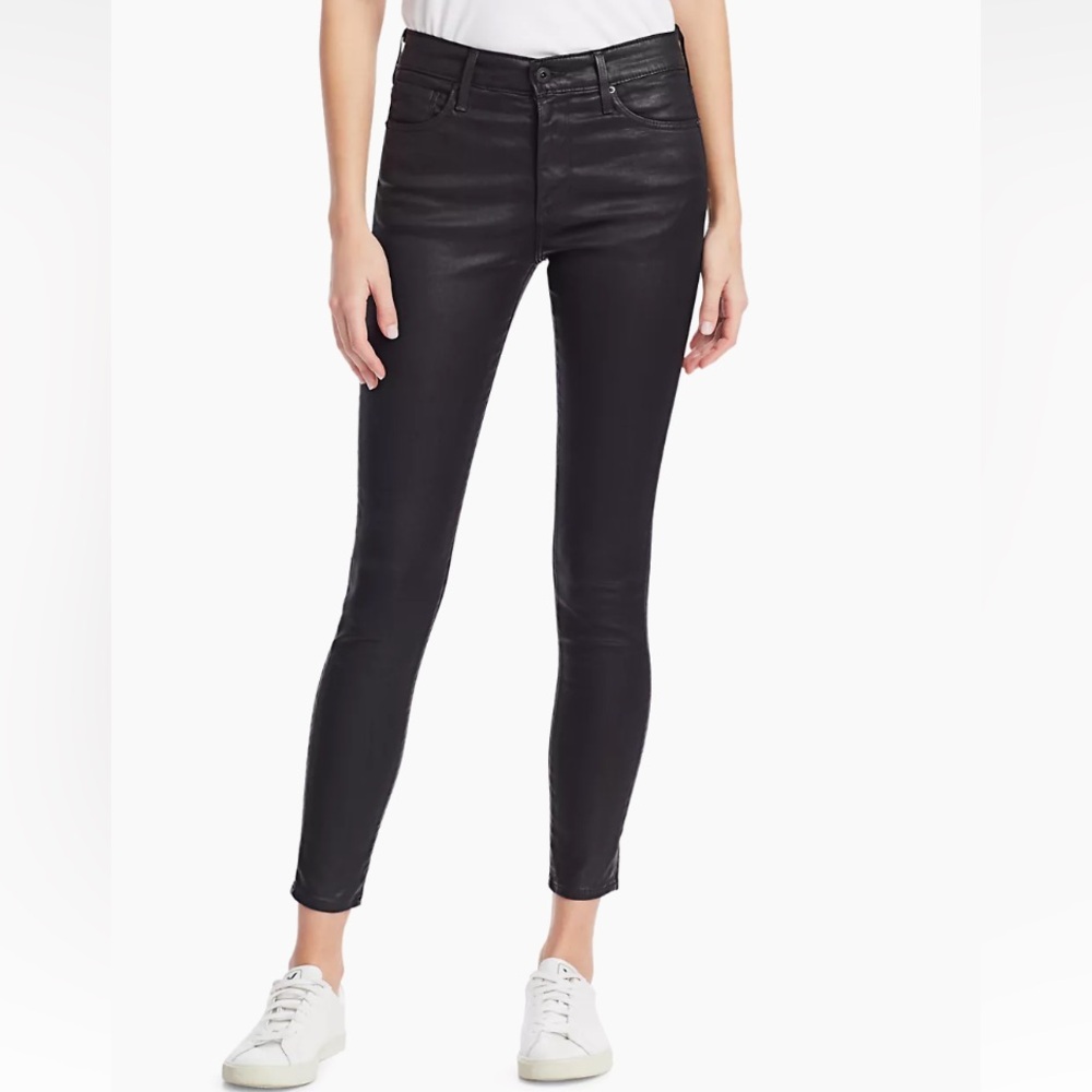AG Farrah High-Rise Ankle Faux Leather Skinny Pants. Size 27R - Picture 2 of 14